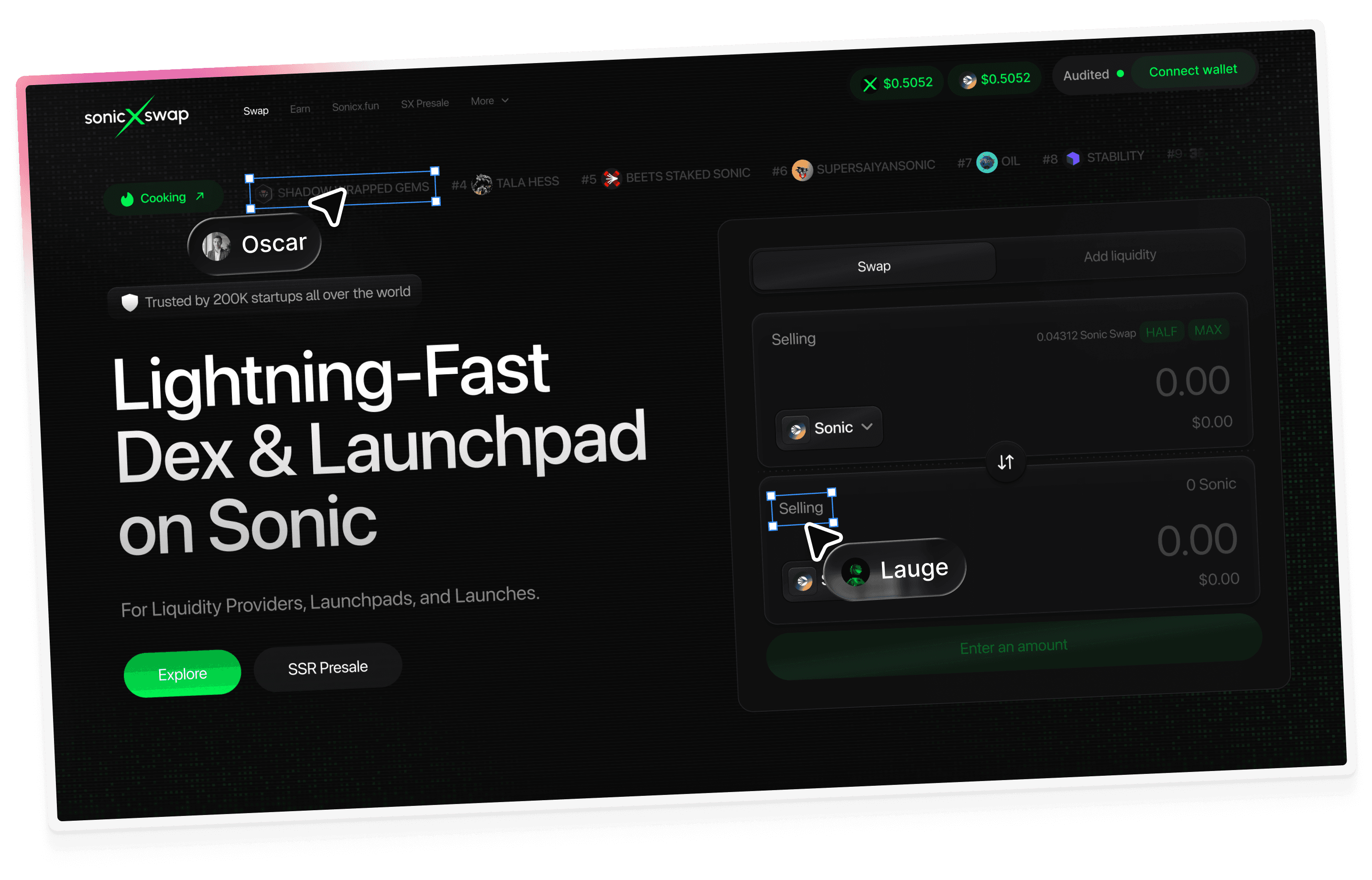 Website frame design preview